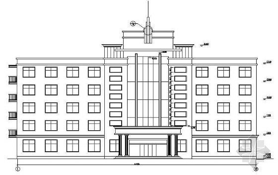 五层办公楼建筑结构图纸资料下载-某五层办公楼建筑结构施工图纸