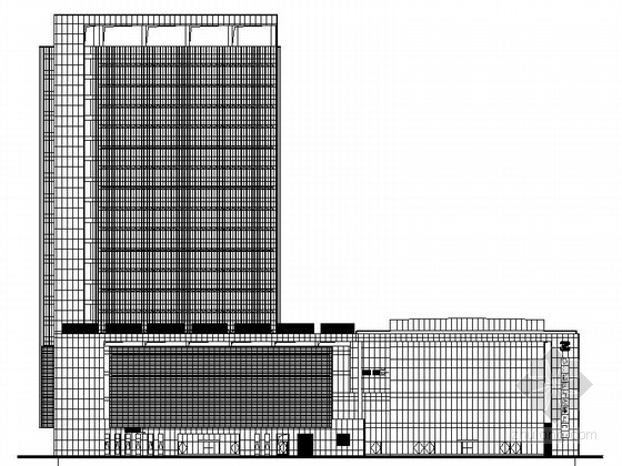 行政办公综合楼建筑设计资料下载-[江苏]19层滨水新区行政服务中心建筑设计施工图（图纸详细完整 值得学习）