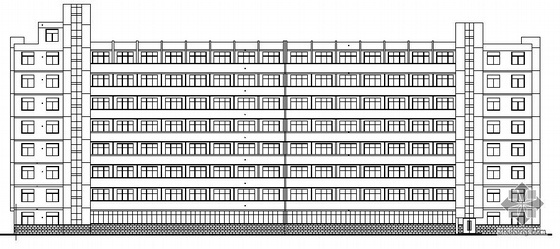 5层学生公寓资料下载-某农业大学11号八层学生公寓建筑方案图