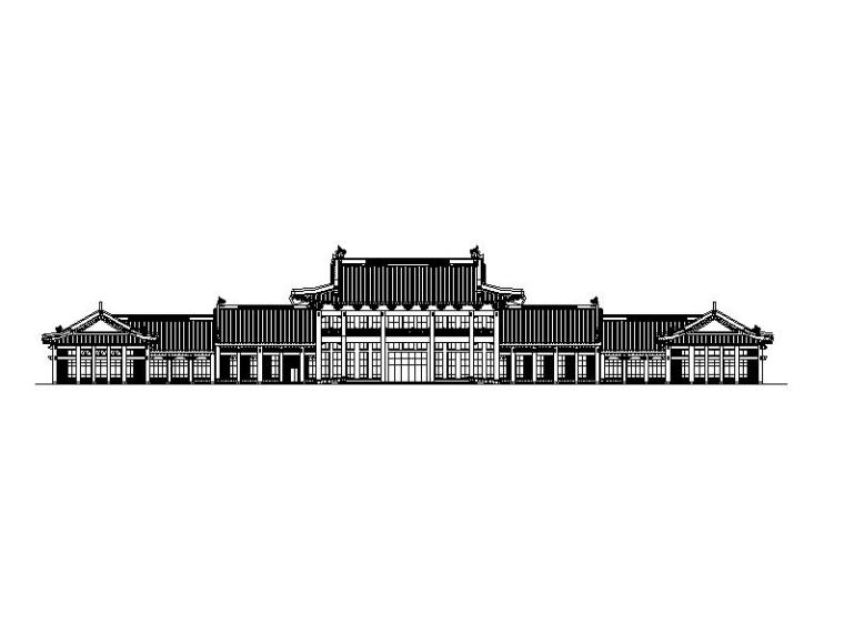 西藏游客中心建筑图资料下载-[安徽]单层新中式风格游客集散中心建筑施工图