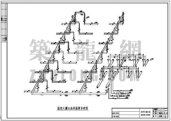 水池景观cad平面布置资料下载-温室大棚水池管道布置图