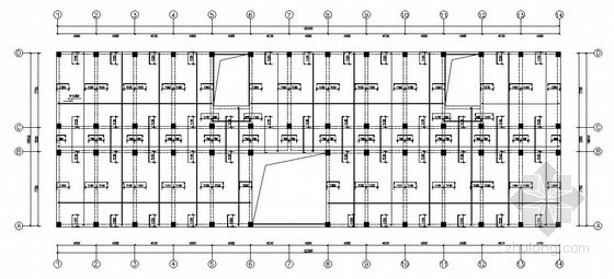 办公楼框架建筑平面图资料下载-[学士]五层框架办公楼毕业设计（含计算书，建筑、结构图）