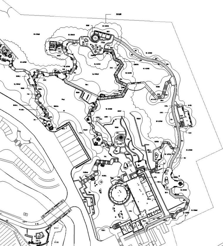 [云南]温泉度假区景观全套园景观施工图设计（植物配置）-分区二地被平面图