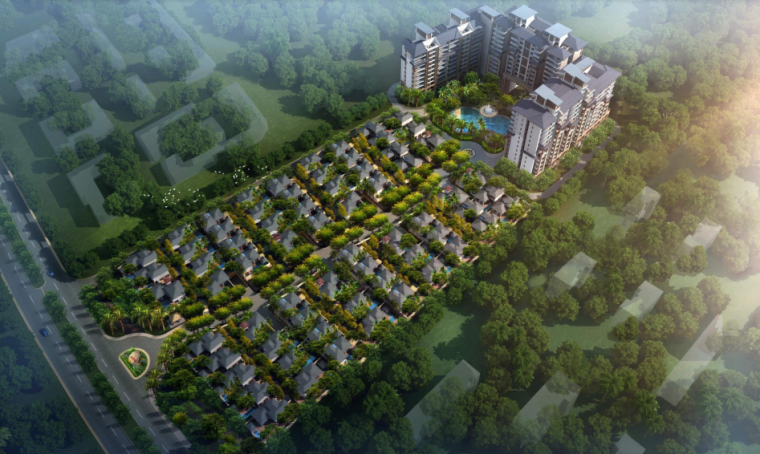 低密度住宅区规划资料下载-[海南]东南亚风格居住区规划设计方案文本（PDF）