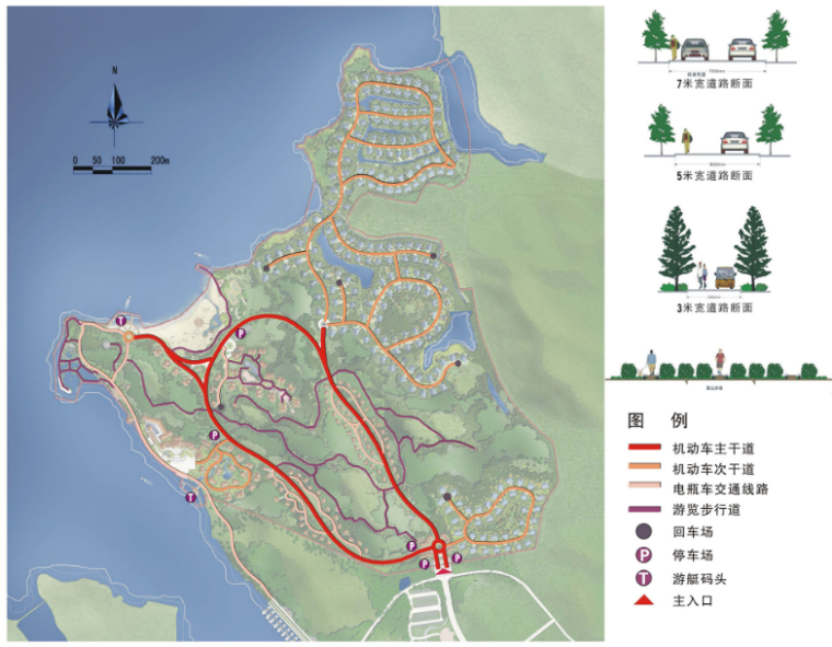 鄱阳湖国际度假村修建性规划-道路交通系统规划图