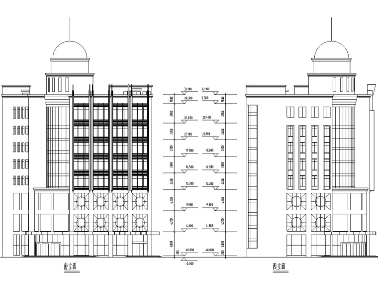 扇形建筑结构资料下载-10套宾馆酒店建筑方案初设图CAD