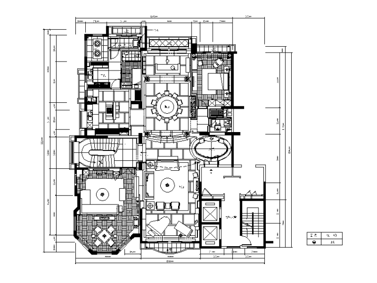 别墅时尚客餐厅资料下载-[北京]两套时尚经典别墅设计CAD施工图