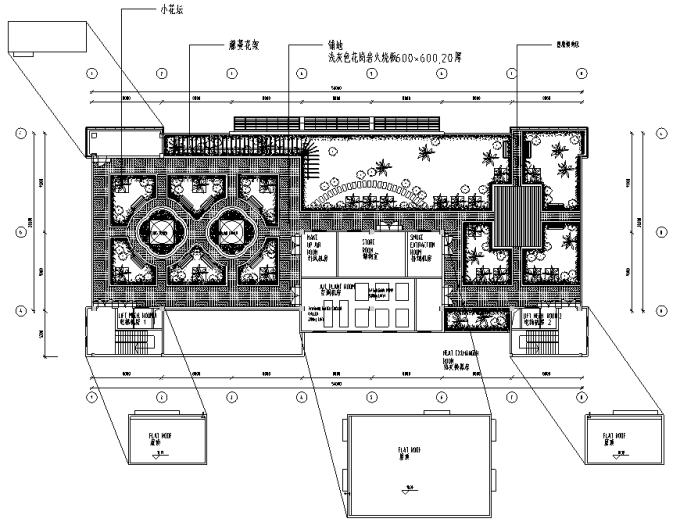 屋顶花园施工图全套CAD资料下载-屋顶花园cad方案施工图设计