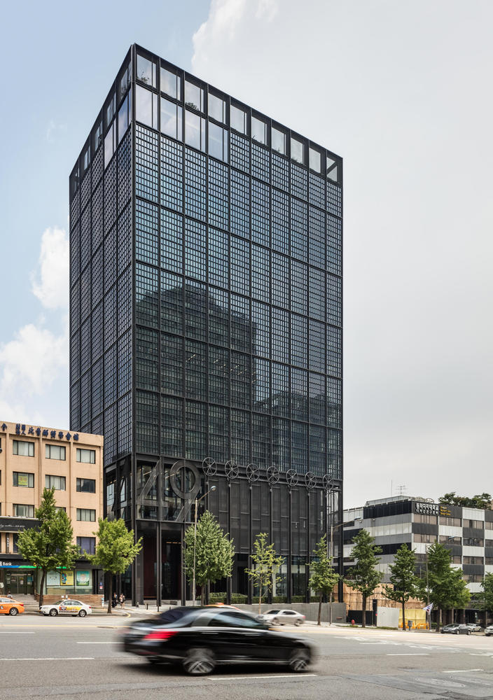 公共建筑入口设计图资料下载-韩国新世界国际总部大楼