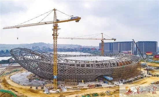 国家体育场钢结构分析资料下载-中建钢构建了座装配式钢结构“金元宝” 外形酷似鸟巢