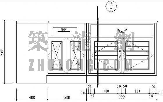 音乐餐吧设计CAD资料下载-备餐柜6