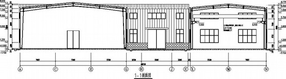 18米跨轻钢资料下载-18米跨带吊车门式刚架厂房结构施工图