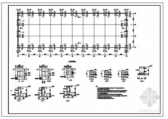 25米双跨门式刚架资料下载-某25米跨门式刚架厂房结构设计图