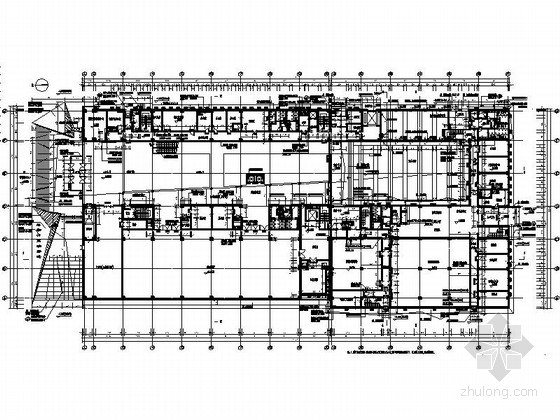 [内蒙古]四层超现代市级博物馆及档案馆建筑施工图-四层超现代市级博物馆及档案馆平面图 