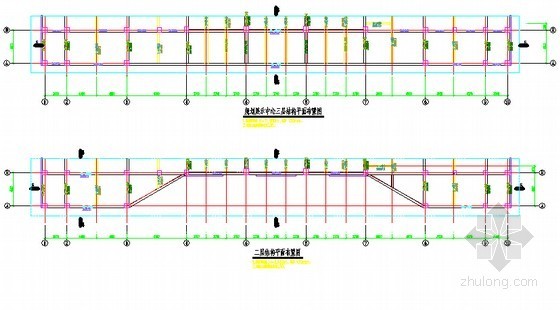 [四川]框架结构规划展示中心工程高大支模专项施工方案(114页 附详图)-结构平面布置图 