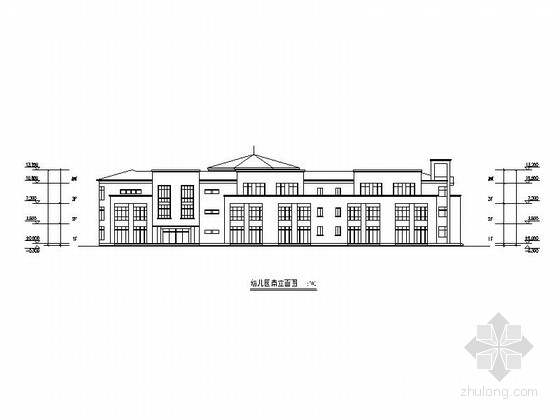 3层住宅建筑效果图资料下载-某欧式风格3层幼儿园建筑方案图（含效果图）