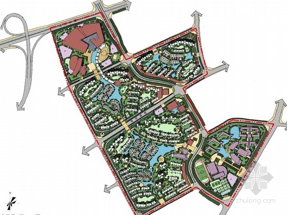 学校景观规划概念方案文本资料下载-[重庆]现代城市综合社区地块规划设计方案