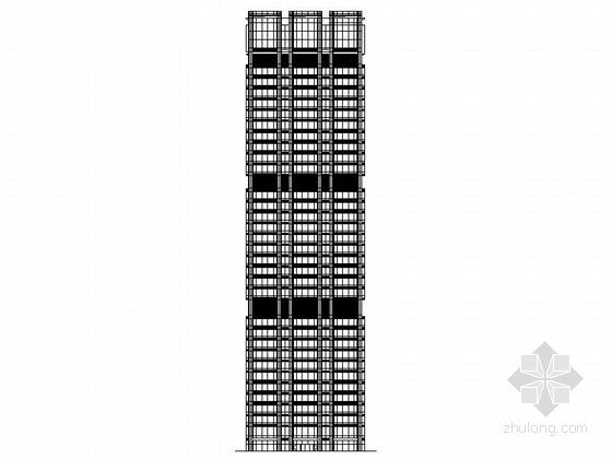 [北京]知名地产大型超高层商业广场建筑全套施工图（含AB两座建筑及车库）