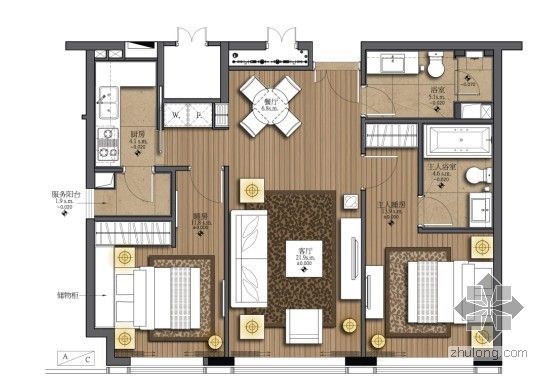 日式家装概念设计方案资料下载-[天津]知名公寓概念设计方案