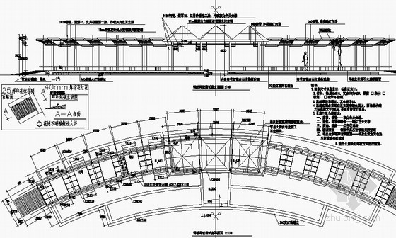 钢结构景观长廊施工图资料下载-钢结构玻璃长廊详图