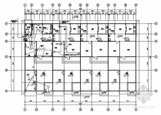 中式简约二层别墅图纸资料下载-日照某二层连体别墅电气图纸