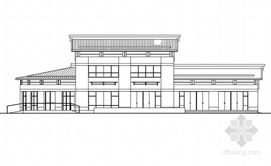 二层独立商业街建筑cad资料下载-[温州]某节能型二层商业用楼建筑施工套图（8号楼）