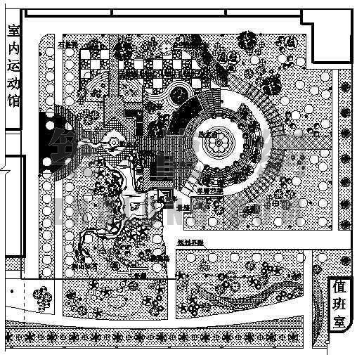 中药院文化广场设计资料下载-某文化广场平面规划设计