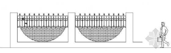 围墙门混凝土结构资料下载-围墙结构图