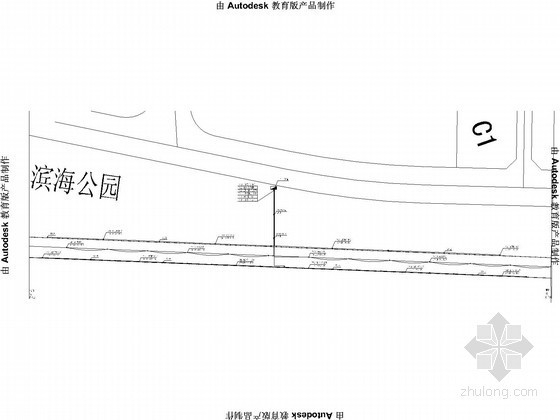 [浙江]道路市政亮化工程电气施工图纸-总平面电气图(三） 