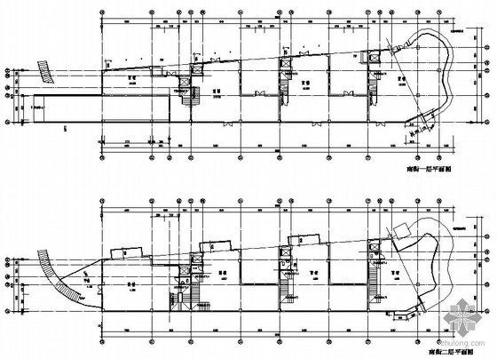 商业街建筑方案图纸资料下载-本套图纸为某商业街四层单体方案图（南街）