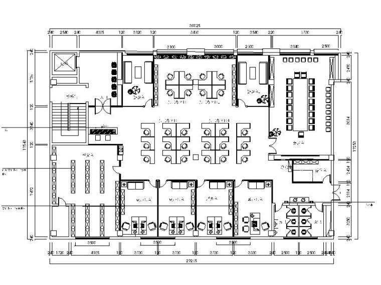 办公室室内空间施工图资料下载-[四川]简约舒适开放大气办公室室内设计施工图