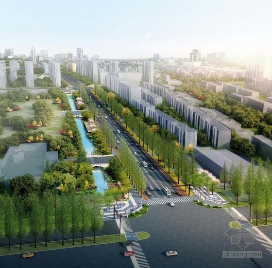 [江苏]“水韵新都”城市景观改造设计方案（知名设计）-景观效果图