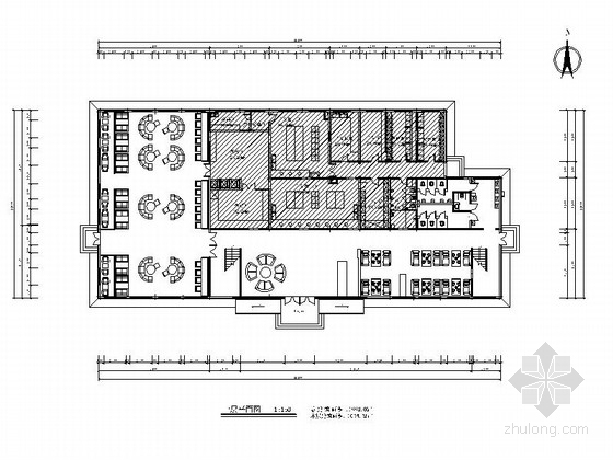 展示空间设计CAD效果图资料下载-[哈尔滨]简约欧式风格餐饮空间CAD施工图（含效果图）