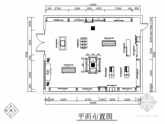 西装店施工图资料下载-[河南]某现代风格西服专卖店室内装修施工图