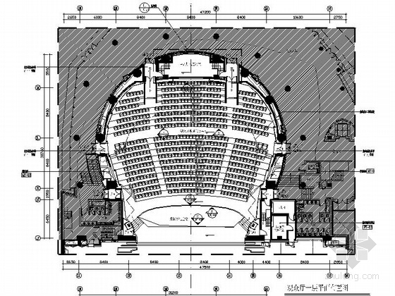剧院观众厅设计cad资料下载-[江苏]某剧院大剧场观众厅施工图(含效果）
