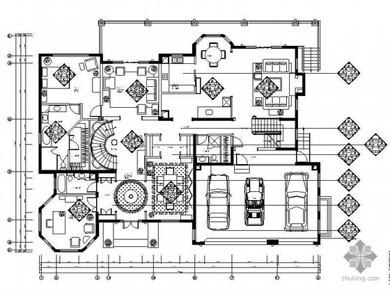 二层别墅欧式装饰资料下载-[北京]豪华欧式二层别墅E02型装修图