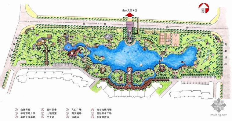 中央花园效果图资料下载-北京小区D区中央花园景观规划设计文本