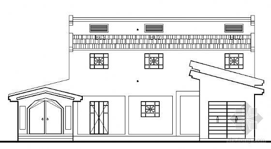 二层住宅建筑外观资料下载-村镇某二层小住宅建筑方案图