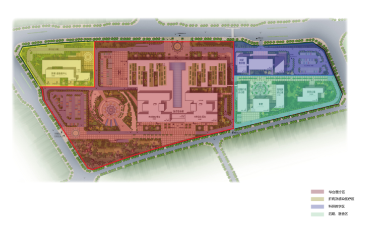 江南医院建筑设计方案文本+CAD-功能区位分析