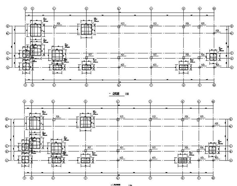 [广东]深圳实验中学教学楼毕业设计（计算书、建筑、结构图）-柱配图