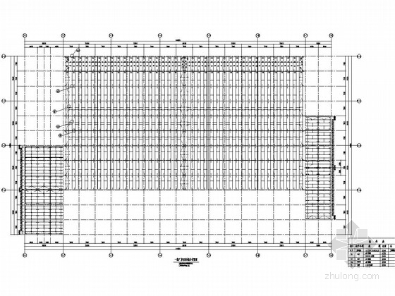 [重庆]单层钢结构电气系统公司厂房结构施工图-一期厂房屋面檩条布置图 