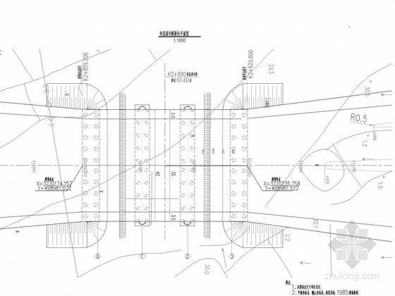 7米混凝土路设计图纸资料下载-[湖南]三跨净跨15米空腹式板拱桥设计图纸43张（桥宽42m 含景观照明）