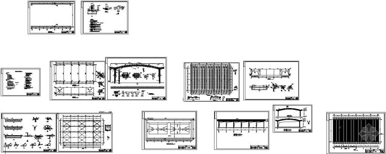 40米跨度钢桁架结构图纸资料下载-某34米管桁架建筑结构图