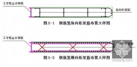 [天津]地铁深基坑围护地下连续墙钢筋笼吊装专项施工方案-纵、横向桁架布置