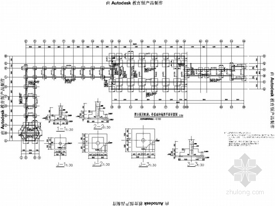 公园基础设施改造提升工程建筑及结构图（六角亭、四角亭）-阁基础图 