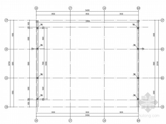 钢结构网架焊接球施工图资料下载-正放四角锥焊接球节点网架施工图