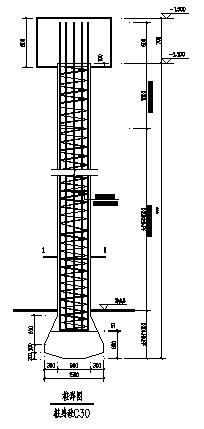 三层框架结构营业房结构施工图（素混凝土桩）- 