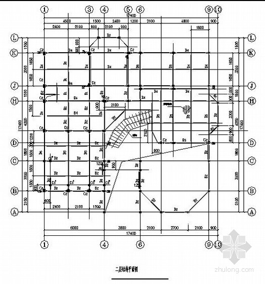 柱网结构别墅资料下载-钢框架别墅结构施工图