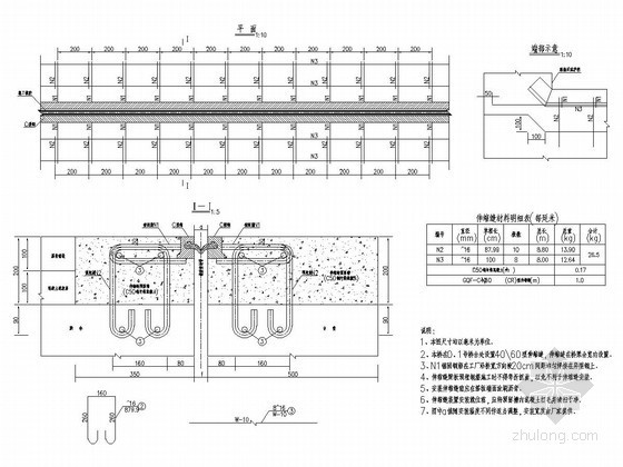 桥梁伸缩缝40型资料下载-CQF-C40\\60（CR）型伸缩缝构造图