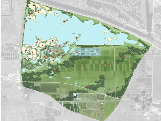 泾渭分明湿地公园规划图片